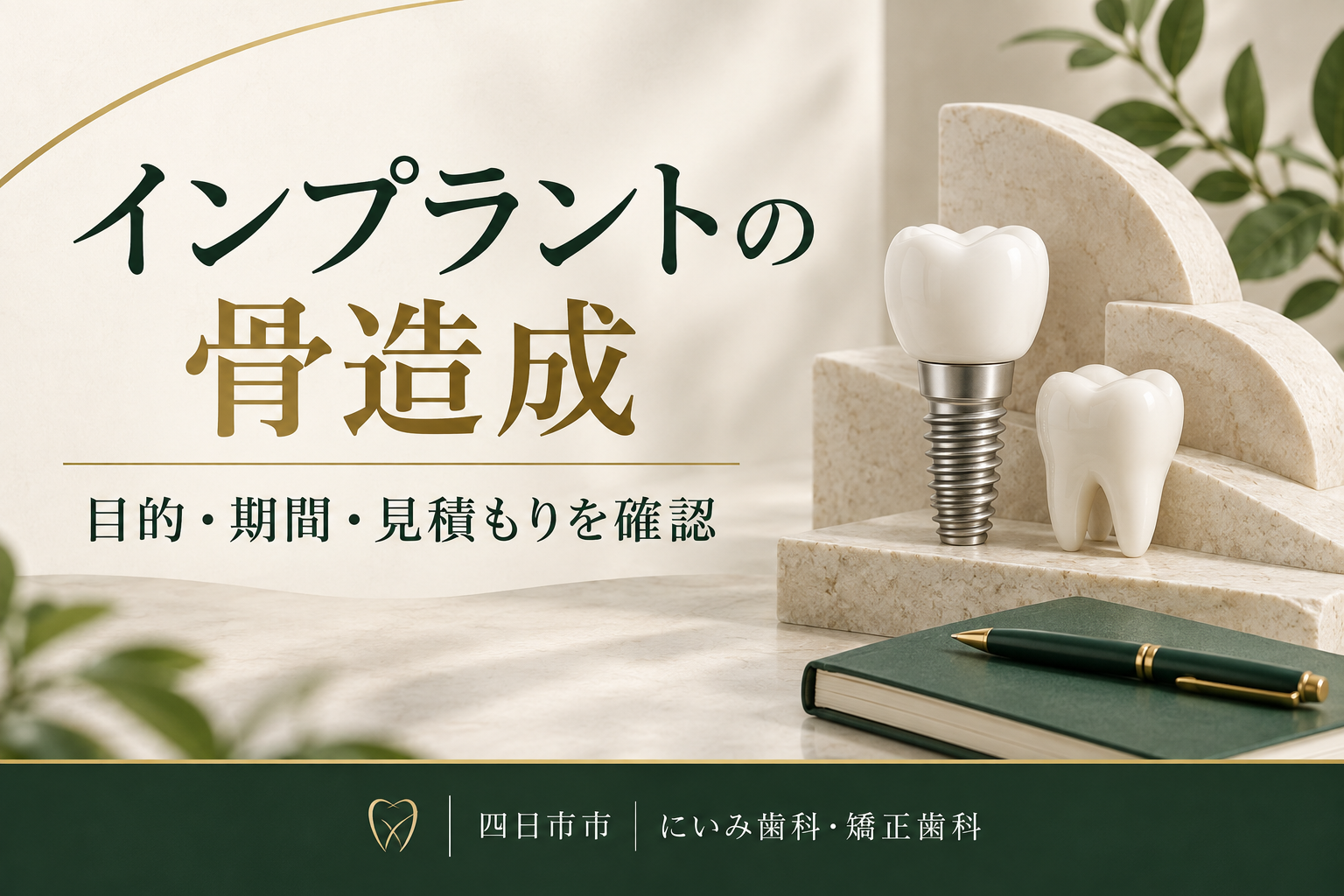 インプラントの骨造成の目的と見積もりを考えるイメージ