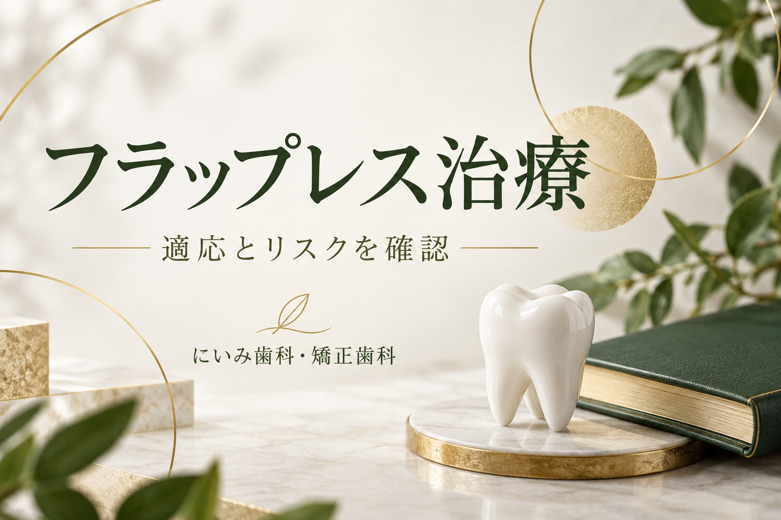 フラップレスインプラントの適応とリスクを確認するイメージ
